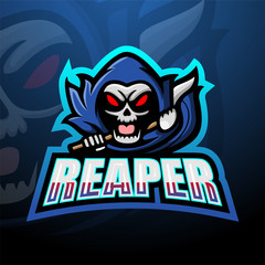Reaper skull mascot esport logo design