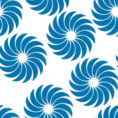 Colorful seamless Japanese pattern showing the lions swirling hair