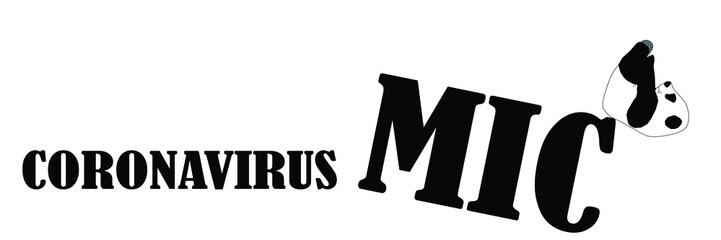 Vector of corona pandemic represented by using the animation of panda © abir