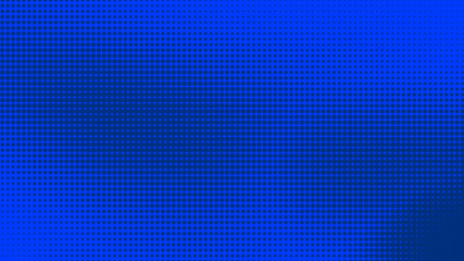 Fototapeta premium Dots halftone blue color pattern gradient texture with technology digital background. Dots pop art comics style with summer concept design.