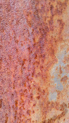 Red corrosion of metal can 