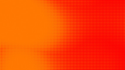 Dots halftone orange color pattern gradient texture with technology digital background. Dots pop art comics with summer background.