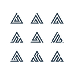 Letter A logo design bundle