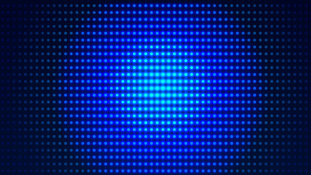 Dot white blue pattern screen led light gradient texture background. Abstract technology big data digital background. 3d rendering. © Papapig