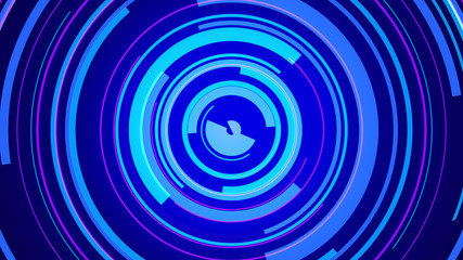 Circle blue neon light technology Hi-tech dark background. Abstract graphic digital future concept design.