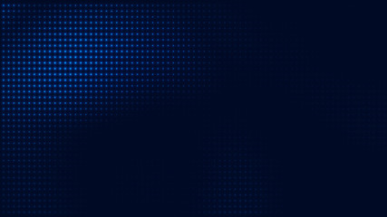 Fototapeta premium Dot blue pattern screen led light gradient texture background. Abstract technology big data digital background. 3d rendering.
