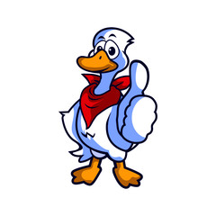 Cool white gose mascot character AI file