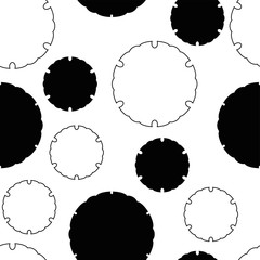 Monochrome Seamless Japanese pattern representing the Snow ring