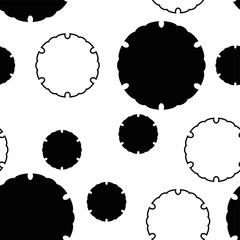 Monochrome Seamless Japanese pattern representing the Snow ring