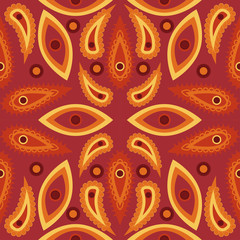 Abstract seamless colorful pattern exotic shapes backgrounds