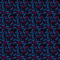 Abstract seamless colorful pattern exotic shapes backgrounds