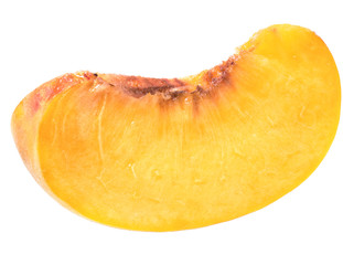 Fresh Golden Peach fruits on white background, Honey Yellow Peach isolated on white background,