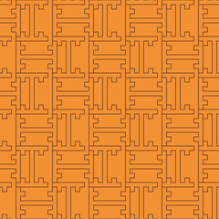Colorful Seamless Japanese pattern combining T-shaped figures
