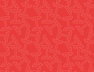 Seamless Japanese pattern combining T-shaped figures