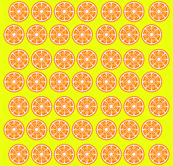 seamless pattern with orange slices