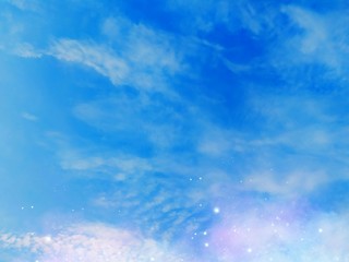 blue sky with clouds beautiful in landscape