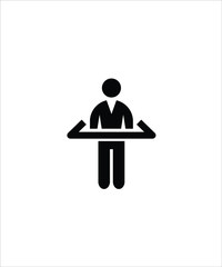 businessman flat icon,man speech icon,vector best flat design icon.