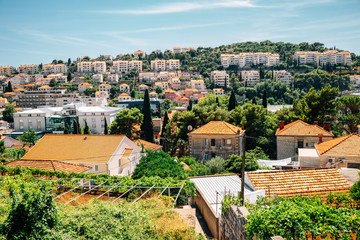 Fototapeta na wymiar Dubrovnik city panorama view in Croatia