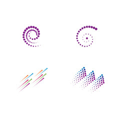Set Dots Logo Template vector symbol