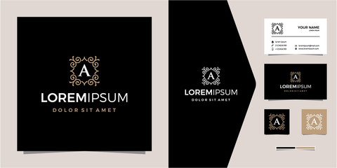 Luxury Golden Logo With Initials Company - Premium Vector