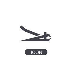 Nail clippers outline vector icon.
