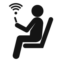 Waiting room wifi icon. Simple illustration of waiting room wifi vector icon for web design isolated on white background