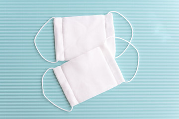 布マスク　ガーゼマスク　２枚　背景リップルボード(114-1)