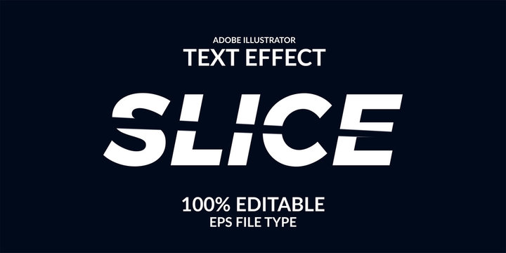 split cut slice editable font text effect adobe illustrator