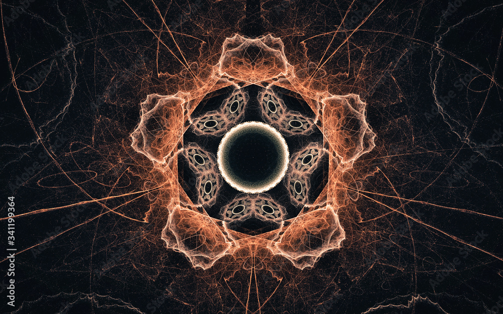 Fototapete digital generated image in the form of abstract geometric shapes of various shades and colors for us