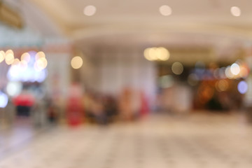 Abstract blur interior background or defocused shopping mall of department store.