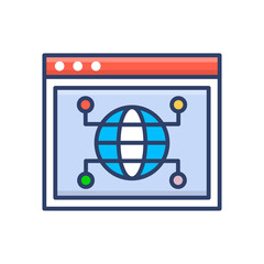 web network Vector Icon