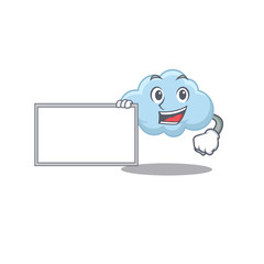 Blue cloud cartoon character design style with board