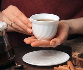 Fototapeta na wymiar natural tea, tea ceremony, sagan-share