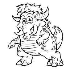 Silly Halloween Monster Art. coloring book