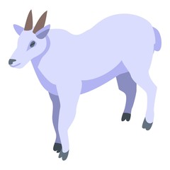 Alpine goat icon. Isometric of alpine goat vector icon for web design isolated on white background