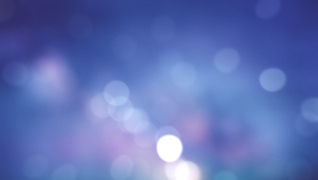 blurred blue abstract background with bokeh lights