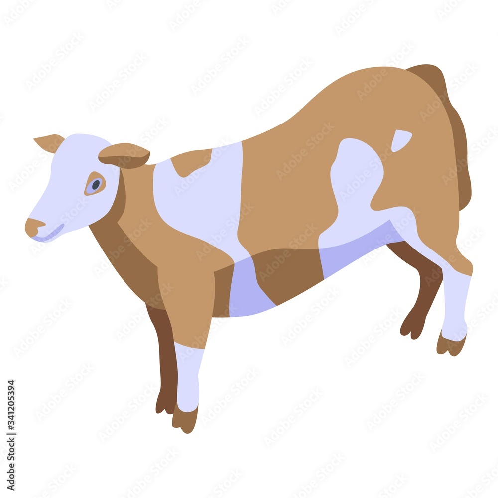 Canvas Prints Cow icon. Isometric of cow vector icon for web design isolated on white background - Canvas Prints