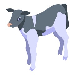 Cow animal icon. Isometric of cow animal vector icon for web design isolated on white background