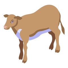 Field cow icon. Isometric of field cow vector icon for web design isolated on white background
