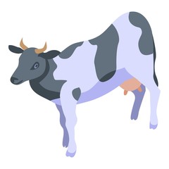 Breed cow icon. Isometric of breed cow vector icon for web design isolated on white background