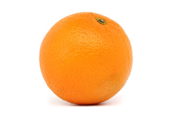 Fresh orange fruit. Orange slice isolated on white background.