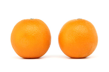 Fresh orange fruit. Orange slice isolated on white background.