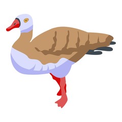Farm goose icon. Isometric of farm goose vector icon for web design isolated on white background