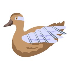 Canard duck icon. Isometric of canard duck vector icon for web design isolated on white background