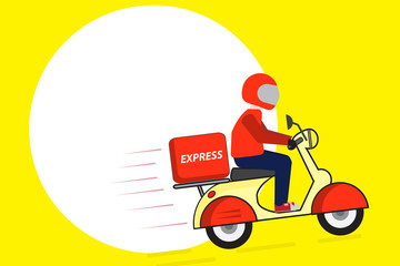 Delivery man with copy space