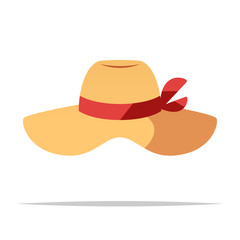 Sun hat vector isolated illustration