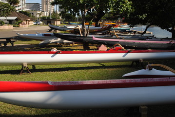 boats on the river in Hawaii