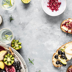 Open faced sandwiches