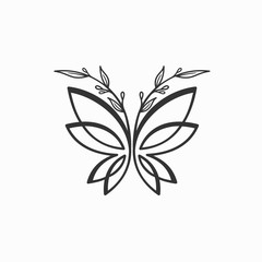 butterfly vector logo, bohemian logo design