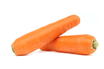 Carrots isolated on a white background.